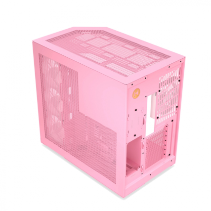 Gabinete HYTE Y50 Strawberry Milk ATX con Cristal y 4 Ventiladores ARGB