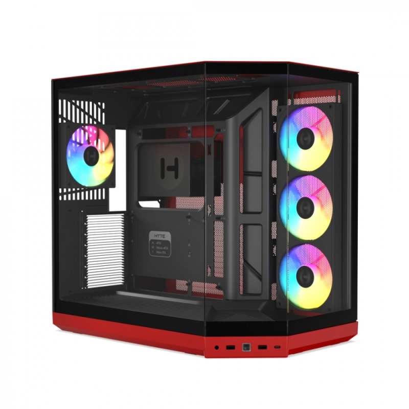 Gabinete HYTE Y50 Black Cherry ATX con Cristal y 4 Ventiladores ARGB