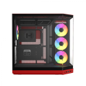 Gabinete HYTE Y50 Black Cherry ATX con Cristal y 4 Ventiladores ARGB