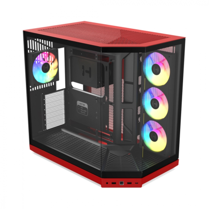Gabinete HYTE Y50 Black Cherry ATX con Cristal y 4 Ventiladores ARGB