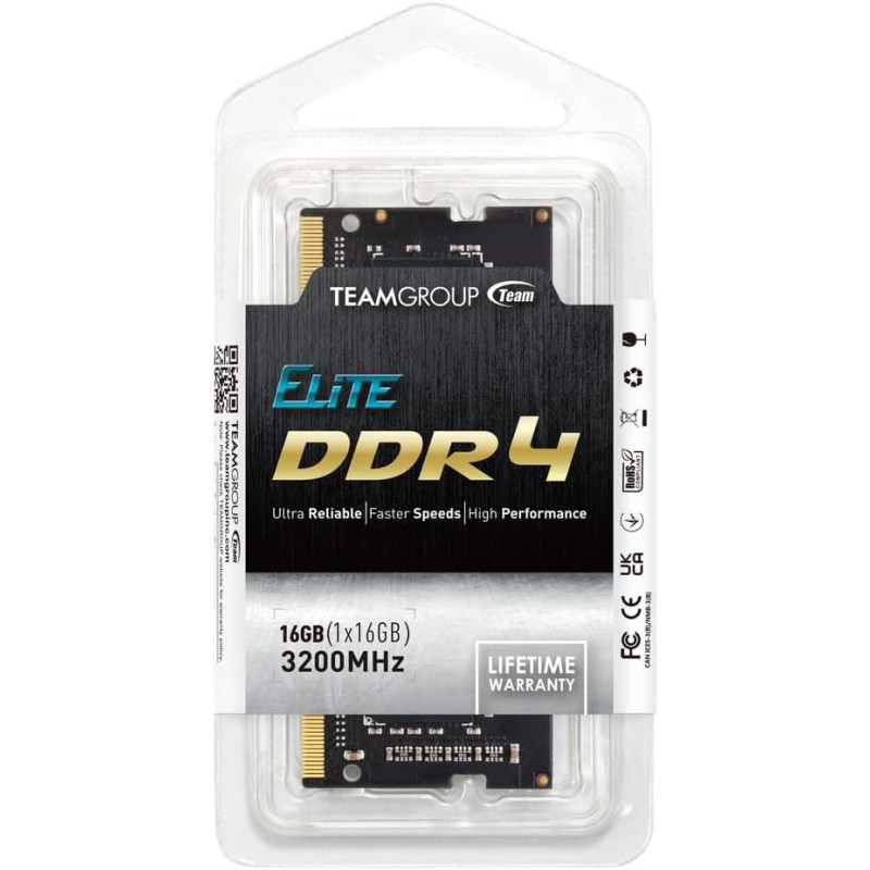 Memoria RAM TeamGroup Elite DDR4 16GB 3200MHz SODIMM Memoria RAM TeamGroup Elite DDR4 16GB 3200MHz SODIMM