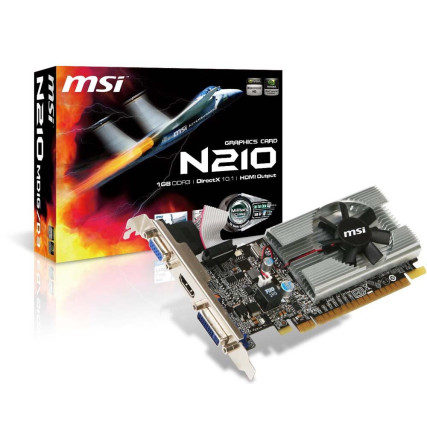 Tarjeta de Video MSI N210-MD1G/D3 1GB DDR3, DVI, VGA y HDMI