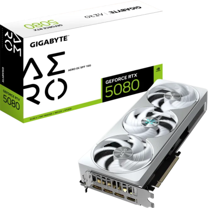 Tarjeta de Video Gigabyte GeForce RTX 5080 AERO OC 16GB GDDR7 PCIe 5.0