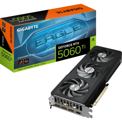 Tarjeta de Video Gigabyte GeForce RTX 5060 Ti Eagle MAX OC 16GB GDDR7 PCIe 5.0
