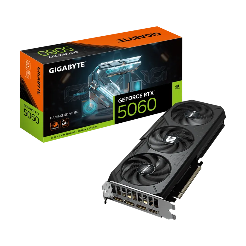 Tarjeta de Video Gigabyte GeForce RTX 5060 Gaming OC V2 8GB GDDR7 PCIe 5.0