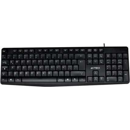 Kit Acteck Creator MK210: Teclado Estándar y Mouse Alámbrico USB Negro