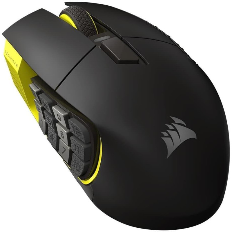 Mouse Gamer Corsair Scimitar Elite Wireless SE RGB Inalámbrico Negro/Amarillo (CH-9314415-WW)