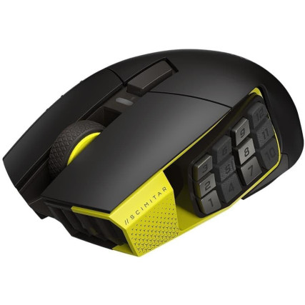 Mouse Gamer Corsair Scimitar Elite Wireless SE RGB Inalámbrico Negro/Amarillo (CH-9314415-WW)