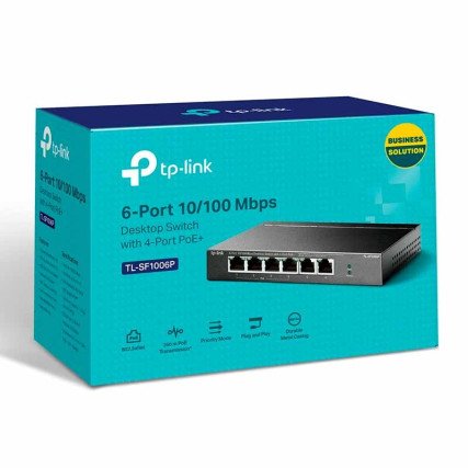 Switch TL-SF1006P de 6 Port a 10/100Mbps con PoE en 4 Port Tp-Link