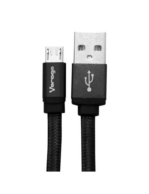 Cable USB a Micro USB 113 Negro 2m Vorago