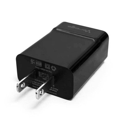 CARGADOR PARA PARED VORAGO FAST CHARGE 3.0A 1 USB NEGRO AU-302-BK