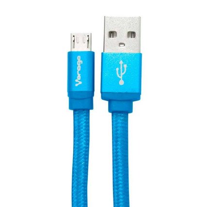 CABLE USB. VORAGO. CAB-113. USB 2. A MICRO USB. 1 METRO AZUL BOLSA
