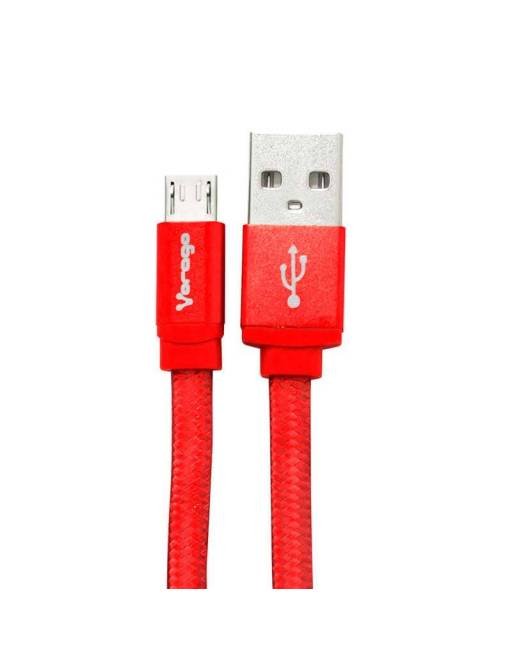 Cable USB a Micro USB 1Mt 113 Rojo Vorago