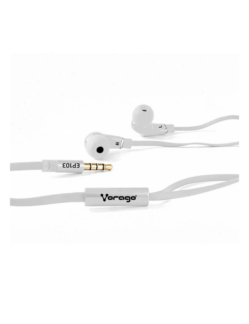 AUDIFONOS VORAGO EP 103 BLANCO 3.5MM